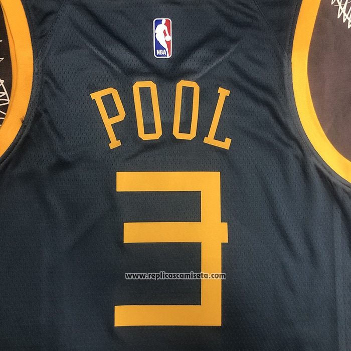 Camiseta Golden State Warriors Jordan Poole #3 Ciudad 2018-19 Azul